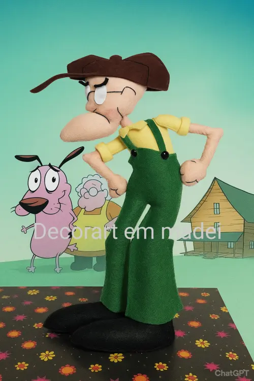 Eustácio (coragem Cão Covarde) Boneco Decorativo