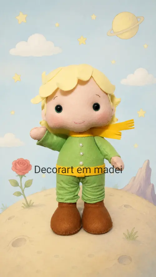 Pequeno Príncipe Boneco em feltro