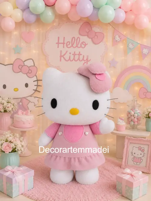 Hello Kitty  Boneca Decorativa em Feltro
