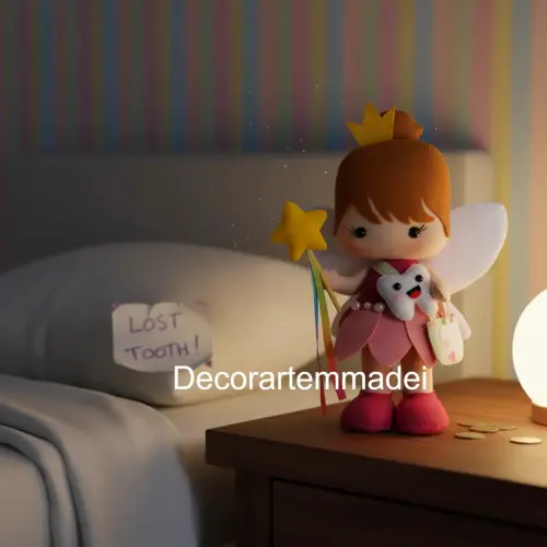 Fada do dente boneca decoração em feltro
