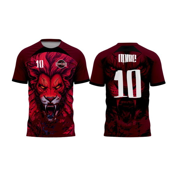 Arte Vetor Camisa Interclasse Leão Vermelho