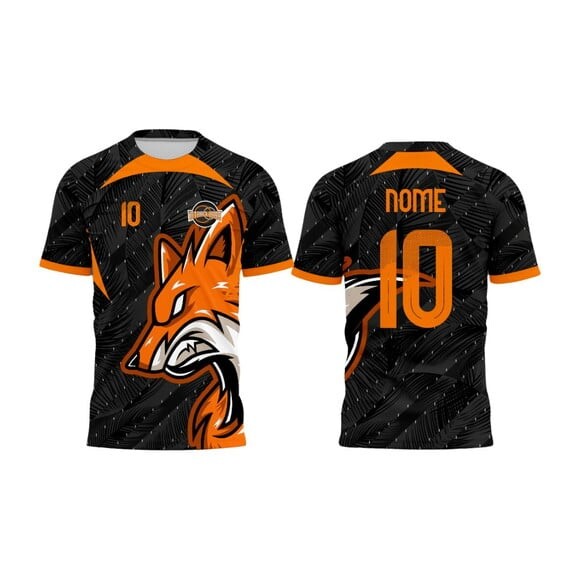 Arte Vetor Camisa Interclasse Raposa Laranja