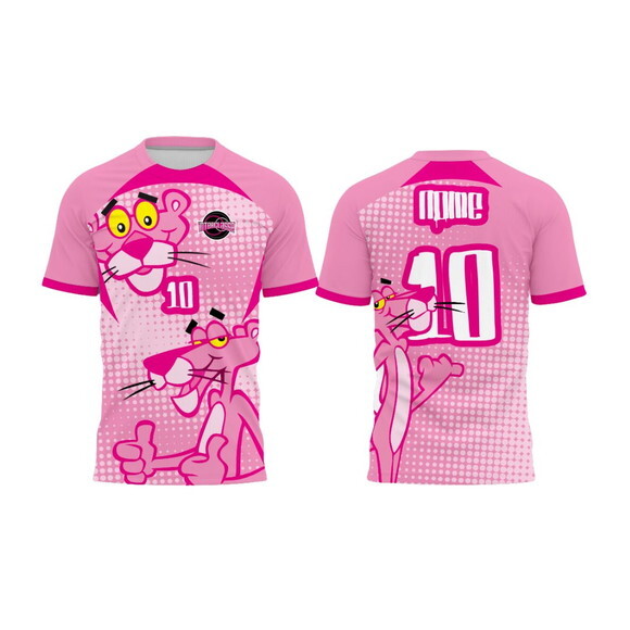Arte Vetor Camisa Interclasse Pantera Cor de Rosa