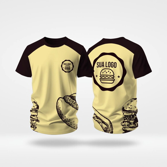 Camisas Uniforme Hamburgueria Lanchonete Malha Dryfit Uv +