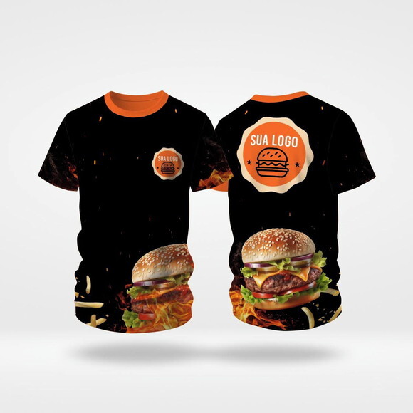 Camisas Uniforme Hamburgueria Lanchonete Malha Dryfit Uv +