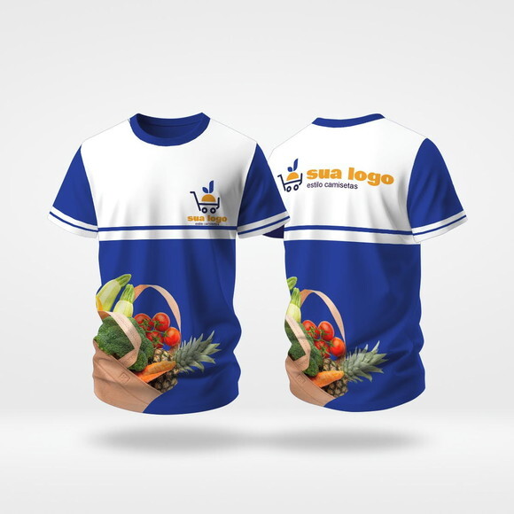 Camisas Uniforme Super Mercado Sacolão Malha Dryfit Uv +