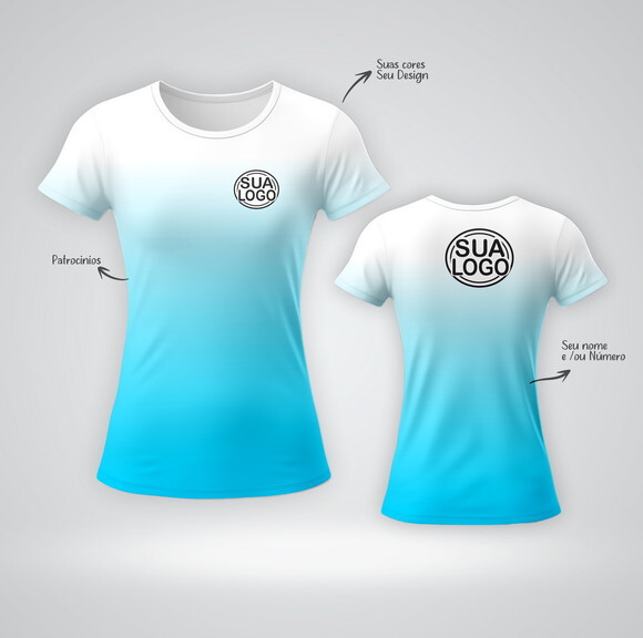 Camiseta Feminina Estampada Personalizada Dryfit Uv
