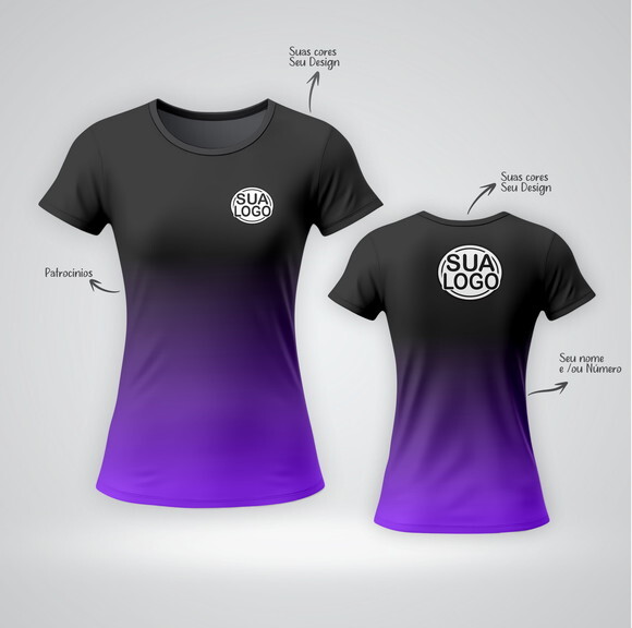 Camiseta Feminina Estampada Personalizada Dryfit Uv