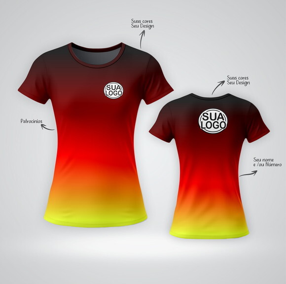 Camiseta Feminina Estampada Personalizada Dryfit Uv