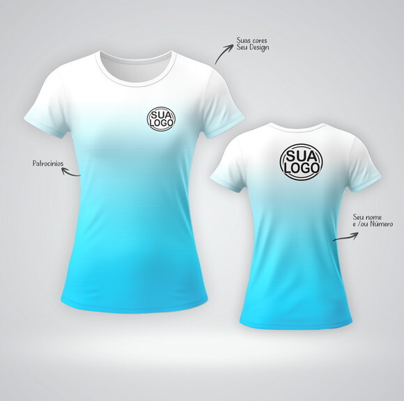 Camiseta Feminina Estampada Personalizada Dryfit Uv