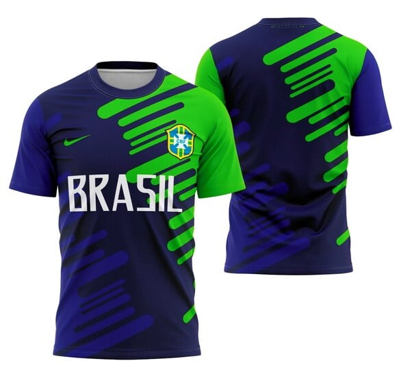 Camisetas Brasil Copa do Mundo 2026 com Sua Logo Dryfit Uv +
