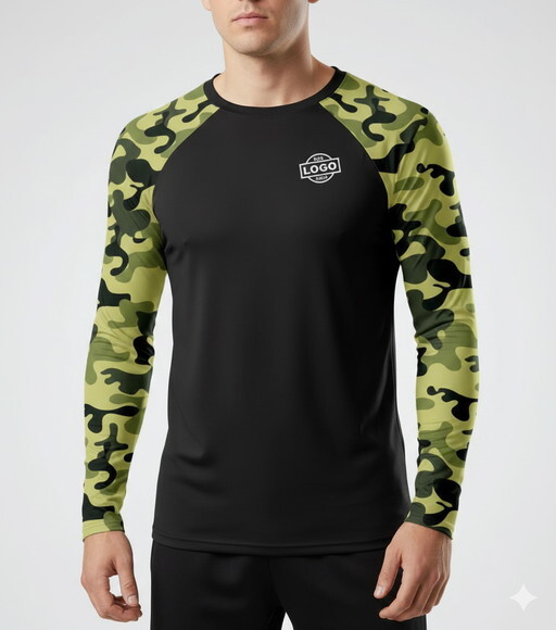 Camisetas Manga Longa com Suas Cores e Arte Malha Dryfit