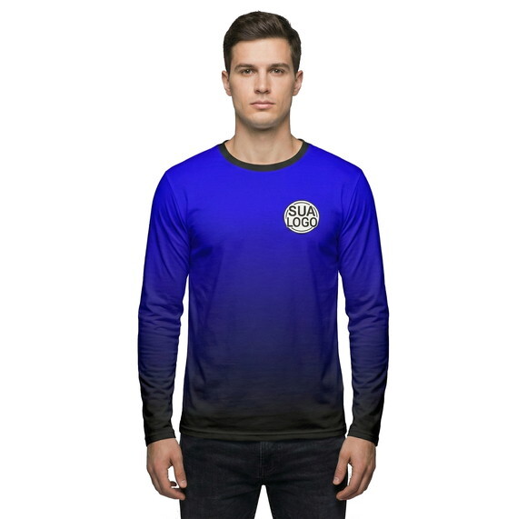 Camisetas Manga Longa com Suas Cores e Arte Malha Dryfit