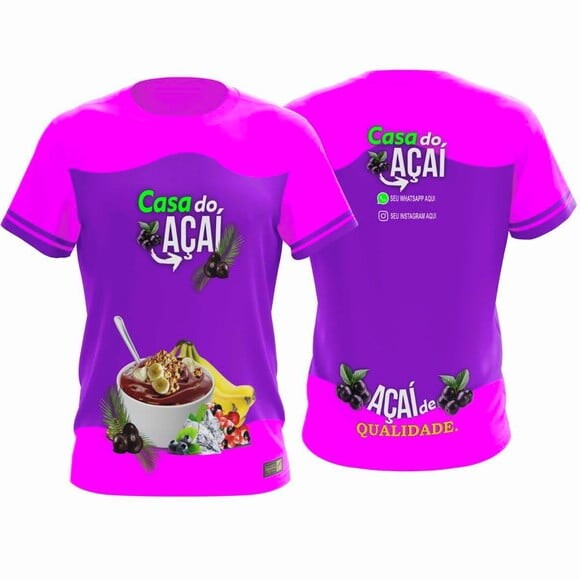 Camisetas Personalizadas Açai Malha Dryfit Uv +