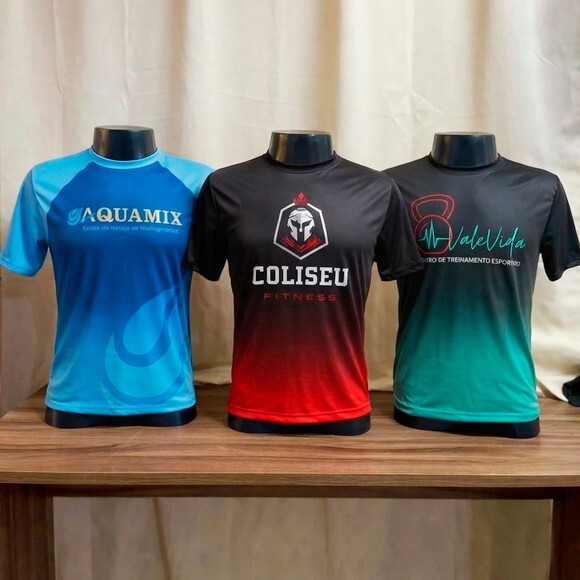 Camisetas Personalizadas com Suas Cores e Arte Malha Dryfit
