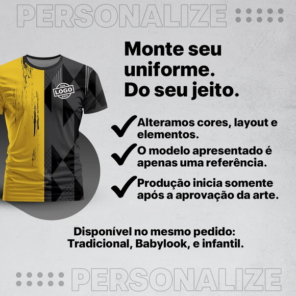 Camisetas Personalizadas com Suas Cores e Arte Malha Dryfit