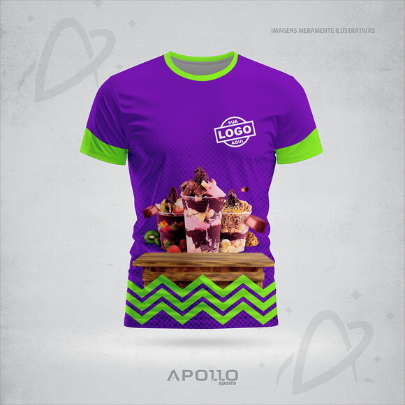 Camisetas Personalizadas Suas Cores e Arte Malha Dryfit Açaí