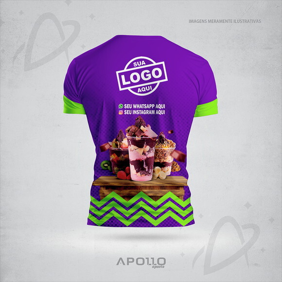 Camisetas Personalizadas Suas Cores e Arte Malha Dryfit Açaí