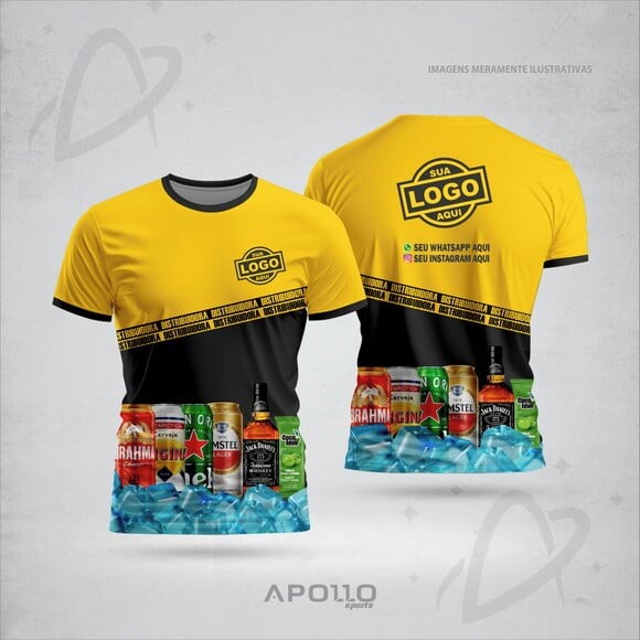 Camisetas Personalizadas Suas Cores e Arte Malha Dryfit Dist