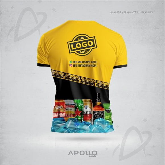 Camisetas Personalizadas Suas Cores e Arte Malha Dryfit Dist