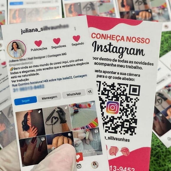 Cartão de Visita Feed Instagram 1000 Unid