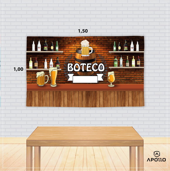 Painel Festa Boteco Tecido Oxford 150x100cm