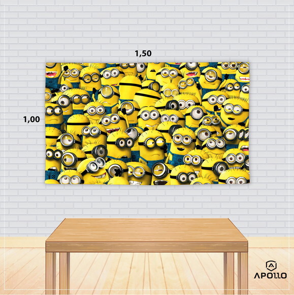 Painel Festa Minionstecido Oxford 150x100cm