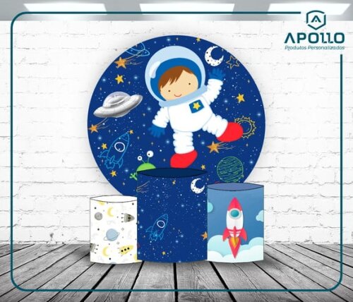 Arte Digital Astronalta Painel + Cilindros Alta Resolução