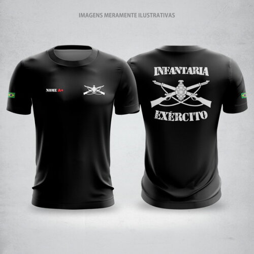 Camisa Dry-fit Manga Curta Uv 50+ Intantaria - com Nome