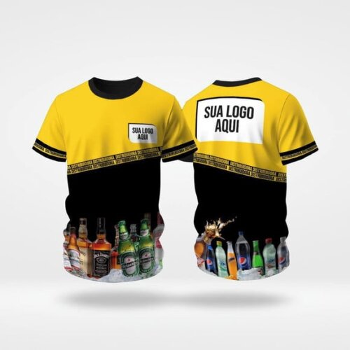 Camisa Uniforme Distribuidora de Bebidas Malha Dryfit Uv +