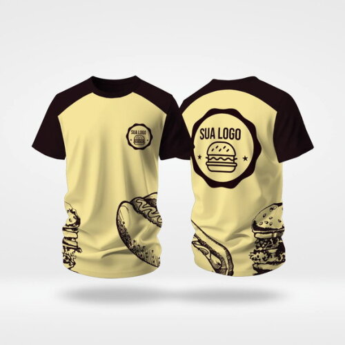 Camisas Uniforme Hamburgueria Lanchonete Malha Dryfit Uv +