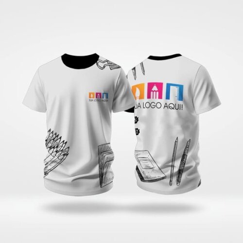 Camisas Uniforme Recreador Escola Infantil Malha Dryfit Uv +