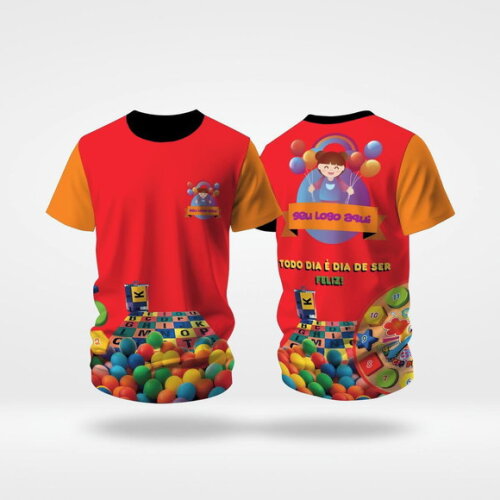 Camisas Uniforme Recreador Escola Infantil Malha Dryfit Uv +