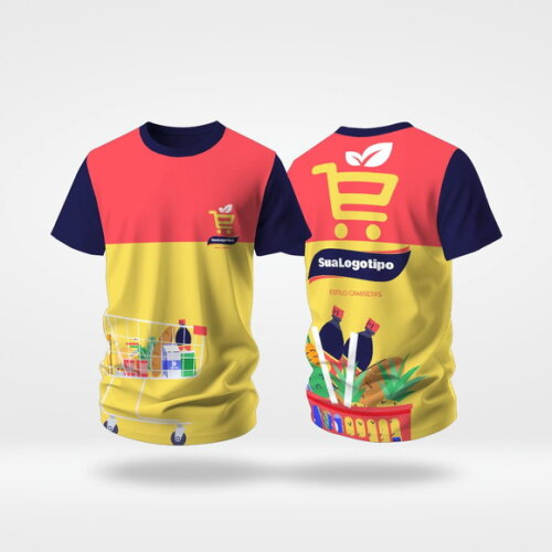 Camisas Uniforme Super Mercado Mercearia Malha Dryfit Uv +