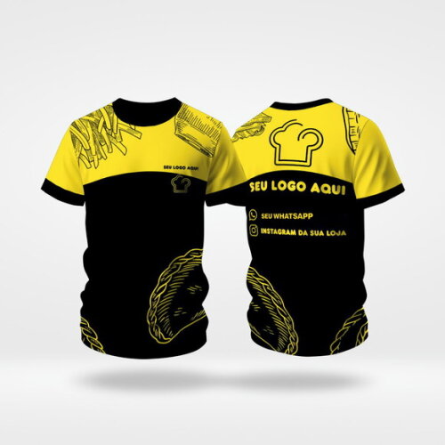 Camisas Uniforme Restaurante Lanchonete Malha Dryfit Uv +
