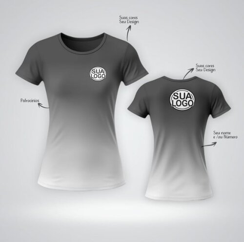 Camiseta Feminina Estampada Personalizada Dryfit Uv