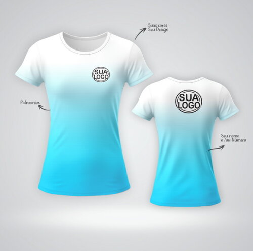 Camiseta Feminina Estampada Personalizada Dryfit Uv