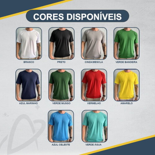 Camiseta Personalizada Malha Fria Pv Uniforme Empresa Cores