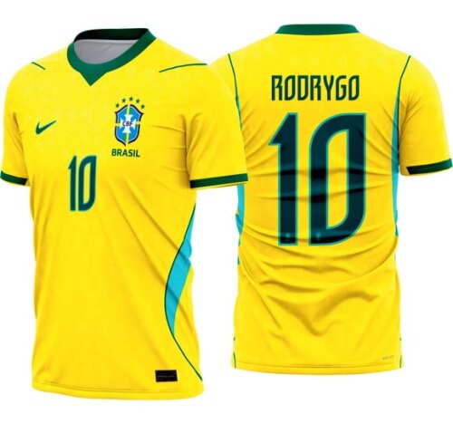 Camisetas Brasil Copa do Mundo 2026 com Sua Logo Dryfit Uv +