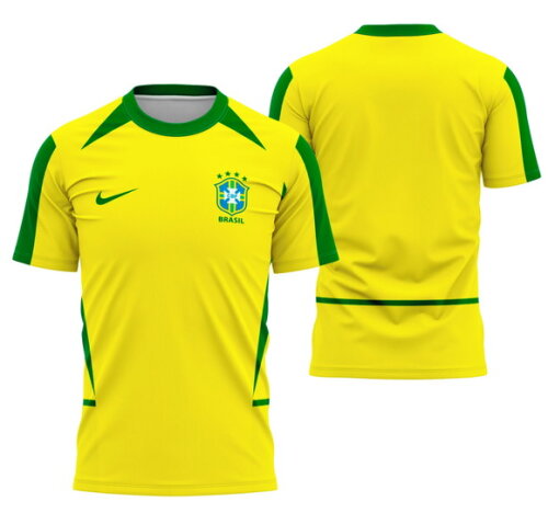 Camisetas Brasil Copa do Mundo 2026 com Sua Logo Dryfit Uv +