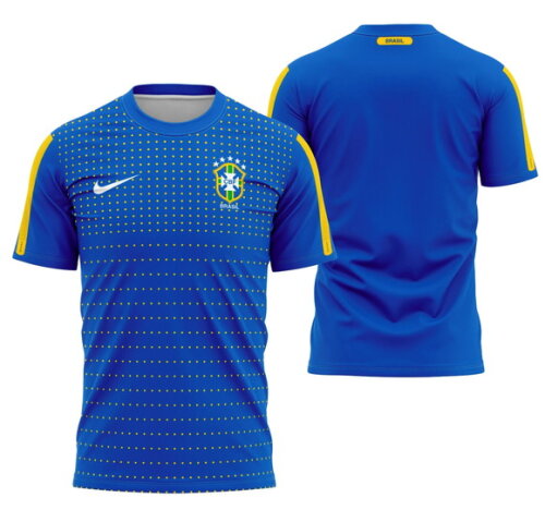 Camisetas Brasil Copa do Mundo 2026 com Sua Logo Dryfit Uv +