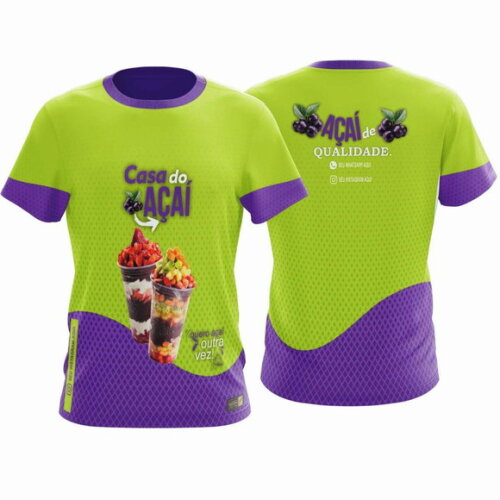Camisetas Personalizadas Açai Malha Dryfit Uv +
