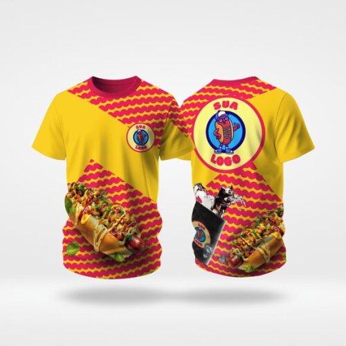 Camisetas Personalizadas Cachorro Quente Malha Dryfit Uv +