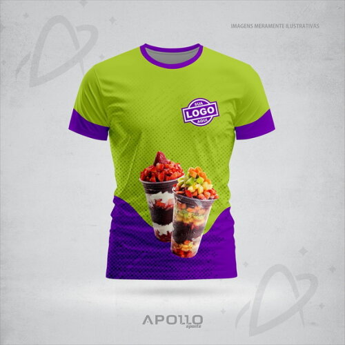 Camisetas Personalizadas Suas Cores e Arte Malha Dryfit Açaí