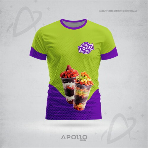 Camisetas Personalizadas Suas Cores e Arte Malha Dryfit Açaí