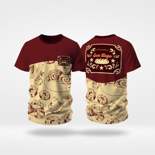 Camisetas Personalizadas Uniforme Padaria Malha Dryfit Uv +