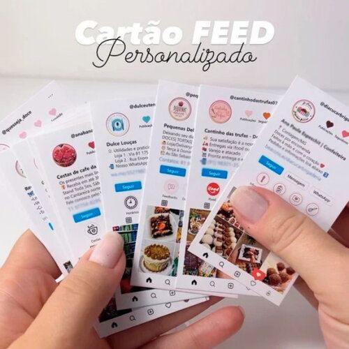 Cartão de Visita Feed Instagram 1000 Unid