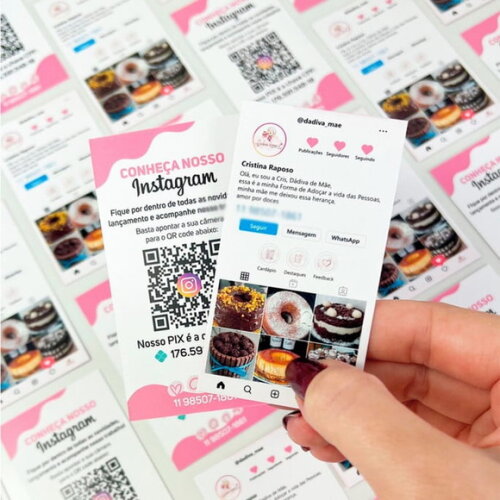 Cartão de Visita Feed Instagram 500 Unid