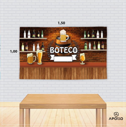 Painel Festa Boteco Tecido Oxford 150x100cm