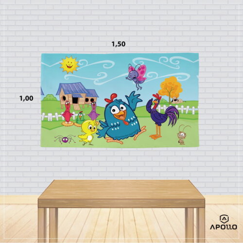 Painel Festa Galinha Pintadinha Tecido Oxford 150x100cm